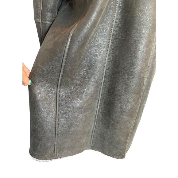 Made in Turkey Peruvian Connection Mid-Length 100% Shearling Coat Jacket Brown L - Picture 7 of 15
